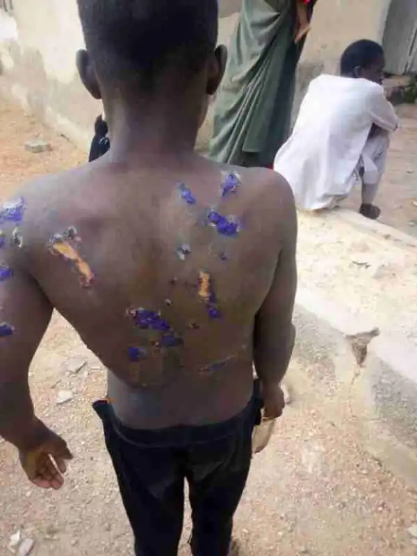 Almajiri Brutally Flogged In Kano For Too Much Roaming Around (Photo)
